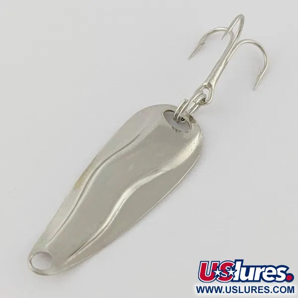 Vintage   Luhr Jensen Hot Shot W, 3/64oz nickel fishing spoon #24333