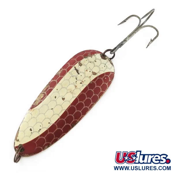 Vintage  Eppinger Dardevle Huskie Junior Detroit (1950s) , 2oz nickel/red fishing spoon #24338