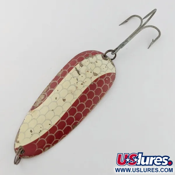 Vintage  Eppinger Dardevle Huskie Junior Detroit (1950s) , 2oz nickel/red fishing spoon #24338