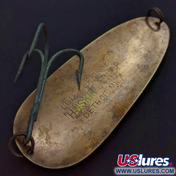 Vintage  Eppinger Dardevle Huskie Junior Detroit (1950s) , 2oz nickel/red fishing spoon #24338