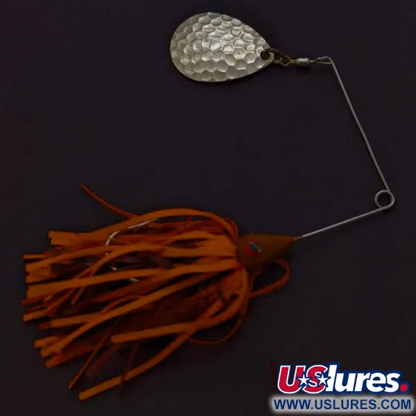Vintage   Bomber the Classics bushwacker spinnerbait, 2/5oz nickel/orange fishing #24340