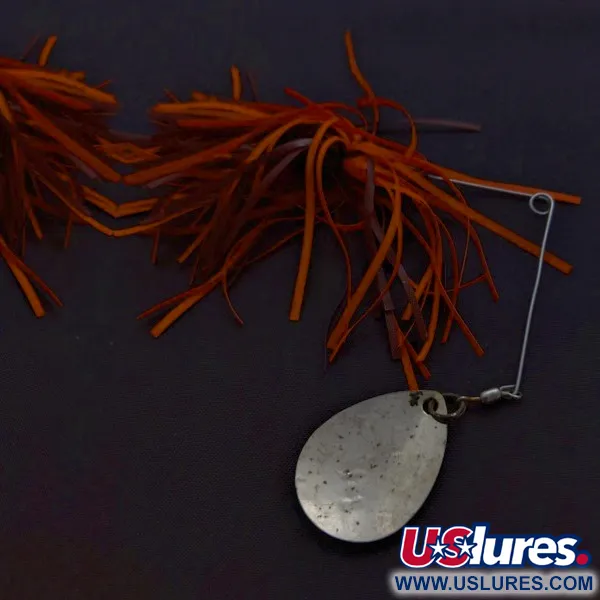 Vintage   Bomber the Classics bushwacker spinnerbait, 2/5oz nickel/orange fishing #24340