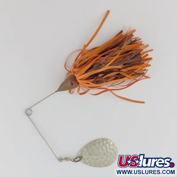 Vintage   Bomber the Classics bushwacker spinnerbait, 2/5oz nickel/orange fishing #24340