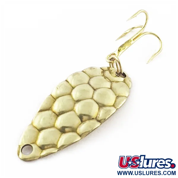 Vintage   Acme Little Cleo bubbles, 1/8oz gold fishing spoon #24347