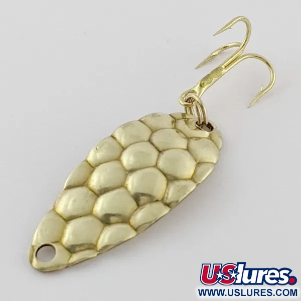 Vintage   Acme Little Cleo bubbles, 1/8oz gold fishing spoon #24347