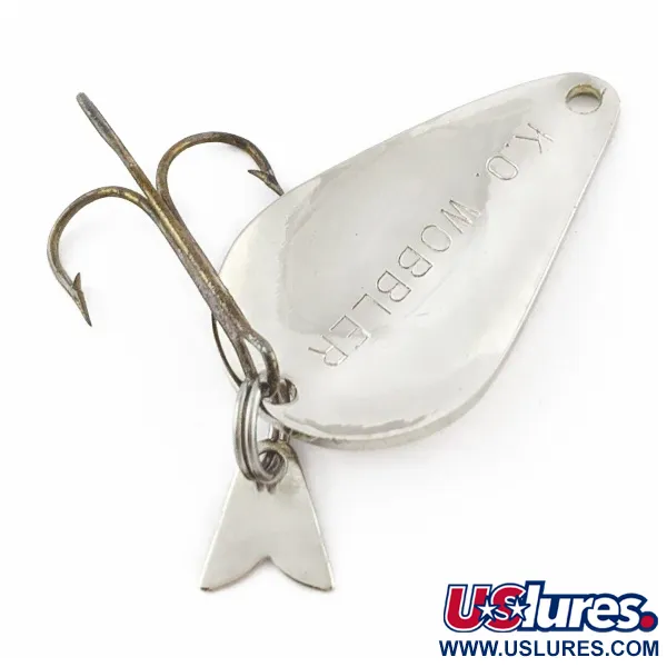 Vintage   Acme K.O. Wobbler, 1/2oz Nickel fishing spoon #24348