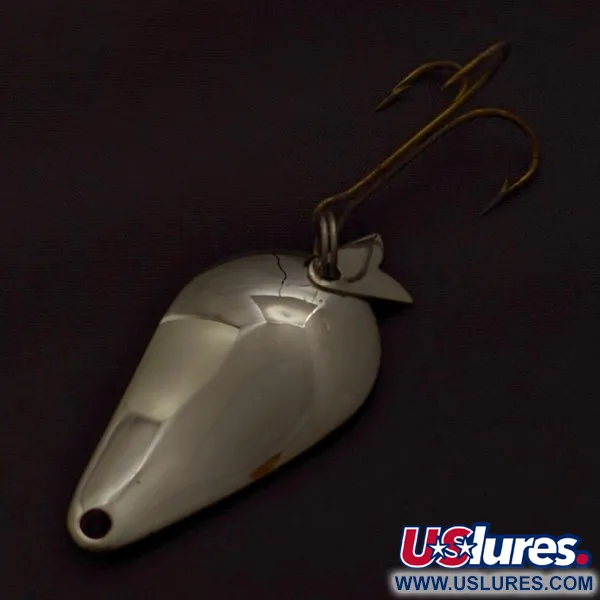 Vintage   Acme K.O. Wobbler, 1/2oz Nickel fishing spoon #24348