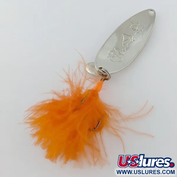 Vintage  Seneca Little Cleo (Hula Girl), 1/2oz nickel/blue fishing spoon #24349