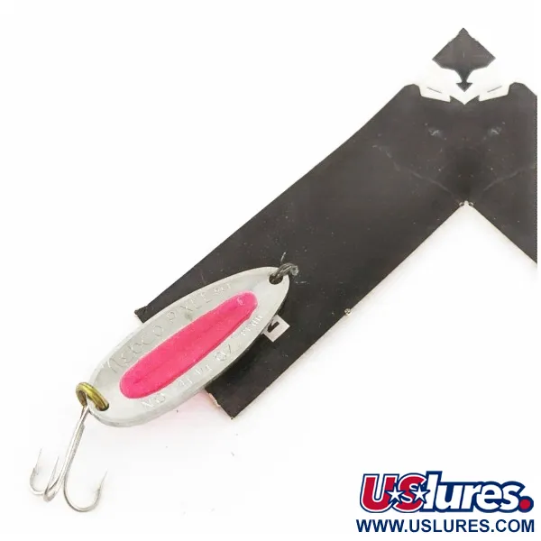   Nebco Pixee, 1/4oz  Nickel / red UV Glow in UV light, Fluorescent fishing spoon #24353