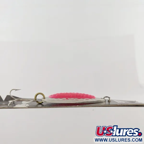   Nebco Pixee, 1/4oz  Nickel / red UV Glow in UV light, Fluorescent fishing spoon #24353