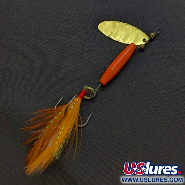 Vintage   Worth #301, 1/3oz red/black/gold spinning lure #24357