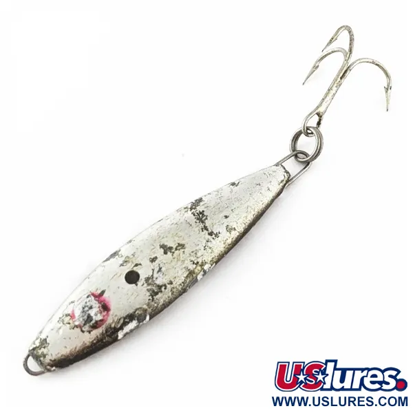 Vintage  Mann's Bait  Mann's Mann O Lure jig​, 1oz Nickel fishing spoon #24358