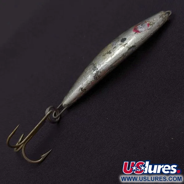 Vintage  Mann's Bait  Mann's Mann O Lure jig​, 1oz Nickel fishing spoon #24358