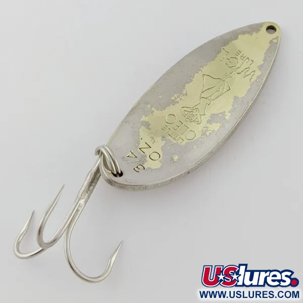 Vintage  Seneca Little Cleo (Hula Girl), 3/4oz Nickel/gold fishing spoon #24360