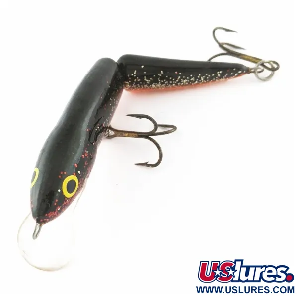 Vintage   Salmo Whitefish WF18  Custom Painted , 3/5oz black/red glitter fishing lure #24363