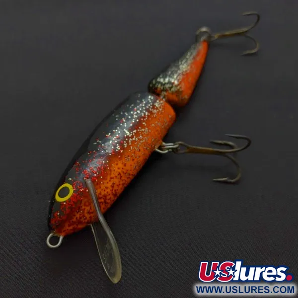Vintage   Salmo Whitefish WF18  Custom Painted , 3/5oz black/red glitter fishing lure #24363