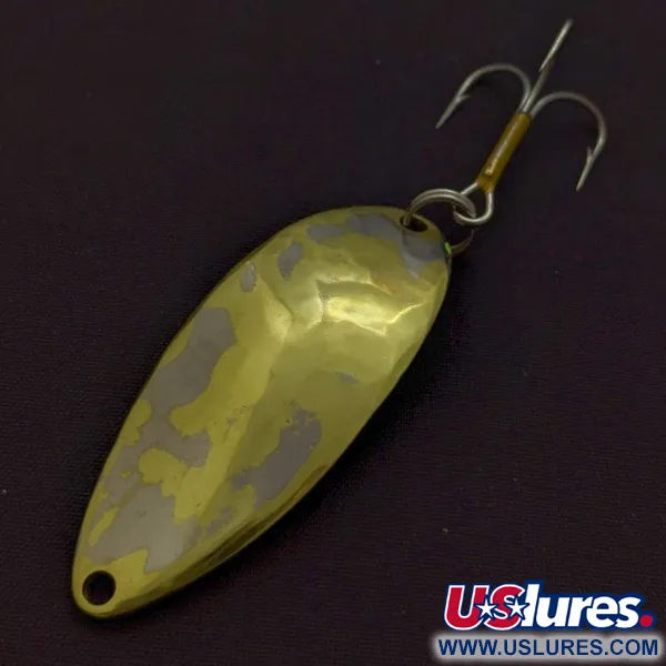 Vintage  Seneca Little Cleo (Hula Girl), 1/2oz Nickel/gold fishing spoon #24364