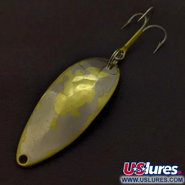 Vintage  Seneca Little Cleo (Hula Girl), 1/2oz Nickel/gold fishing spoon #24365
