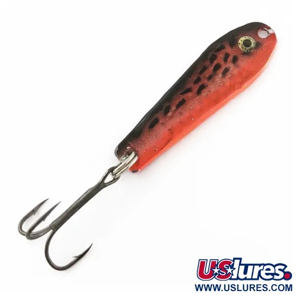 Vintage  Renosky Lures Renosky bloody jig, 2/5oz red/black fishing spoon #24369