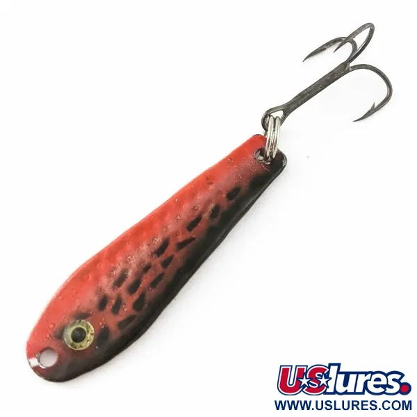 Vintage  Renosky Lures Renosky bloody jig, 2/5oz red/black fishing spoon #24369