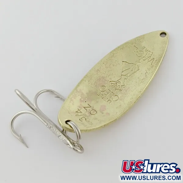 Vintage  Seneca Little Cleo (Hula Girl), 3/4oz Nickel/gold fishing spoon #24373