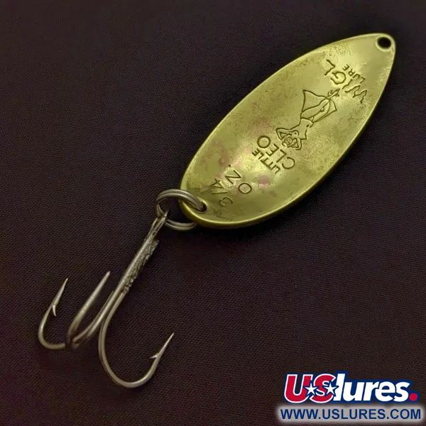 Vintage  Seneca Little Cleo (Hula Girl), 3/4oz Nickel/gold fishing spoon #24373