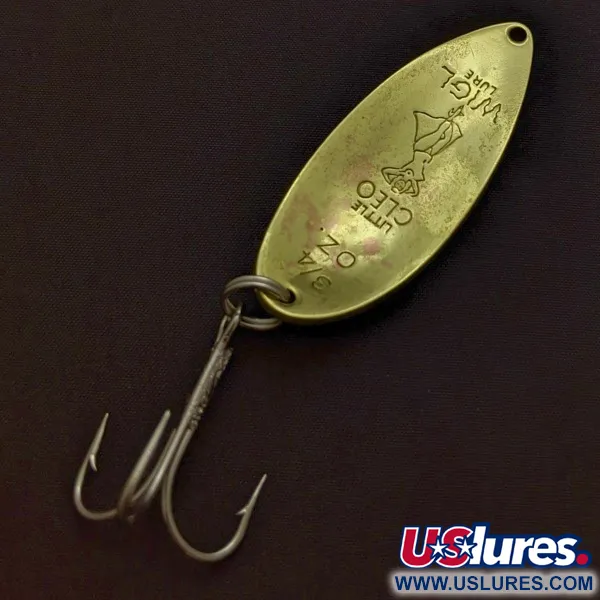 Vintage  Seneca Little Cleo (Hula Girl), 3/4oz Nickel/gold fishing spoon #24373