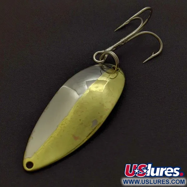 Vintage  Seneca Little Cleo (Hula Girl), 3/4oz Nickel/gold fishing spoon #24373