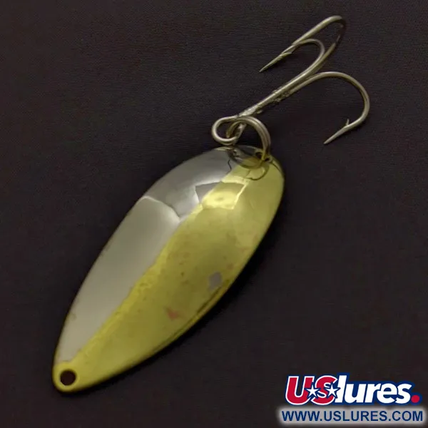 Vintage  Seneca Little Cleo (Hula Girl), 3/4oz Nickel/gold fishing spoon #24373