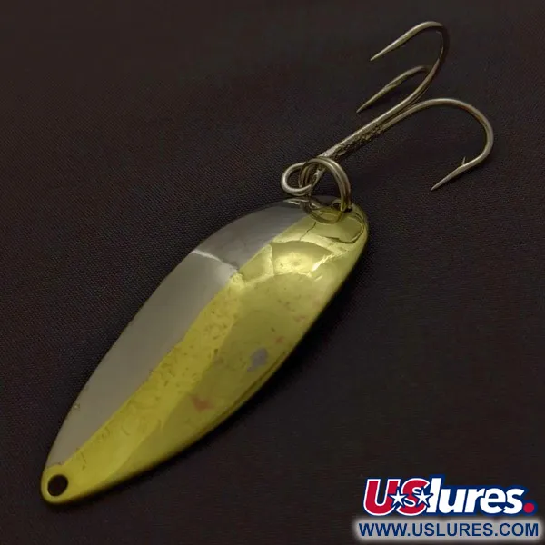 Vintage  Seneca Little Cleo (Hula Girl), 3/4oz Nickel/gold fishing spoon #24373