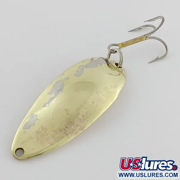Vintage  Seneca Little Cleo (Hula Girl), 1/2oz Nickel/gold fishing spoon #24374