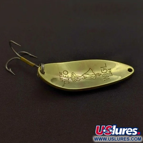 Vintage  Seneca Little Cleo (Hula Girl), 1/2oz Nickel/gold fishing spoon #24374