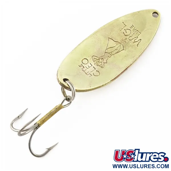 Vintage  Seneca Little Cleo (Hula Girl), 1/2oz Nickel/gold fishing spoon #24374