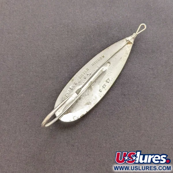 Vintage   Johnson Silver Minnow Weedless, 3/4oz silver fishing spoon #24375