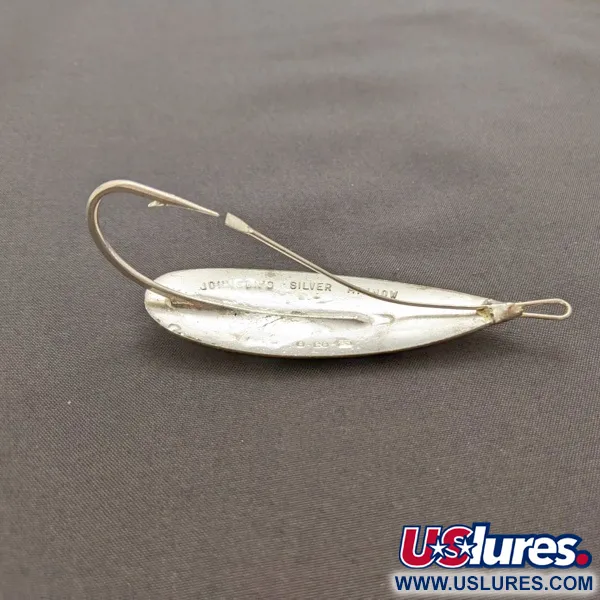 Vintage   Johnson Silver Minnow Weedless, 3/4oz silver fishing spoon #24375