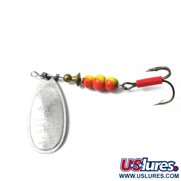 Vintage   Mepps Aglia 4, 1/3oz Steel / Red spinning lure #0050