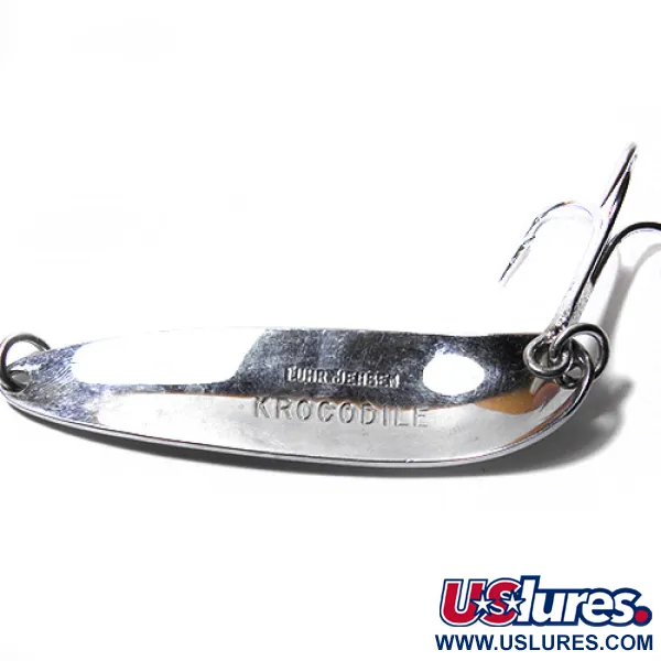 Vintage  Luhr Jensen Krocodile, 3/4oz Nickel fishing spoon #0064