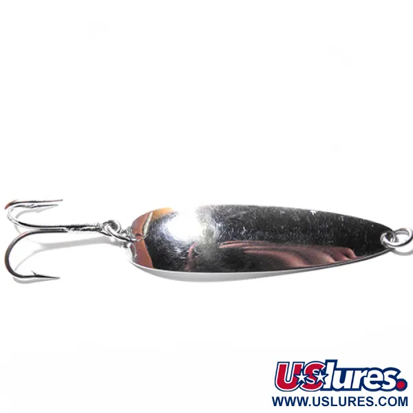 Vintage  Luhr Jensen Krocodile, 3/4oz Nickel fishing spoon #0064