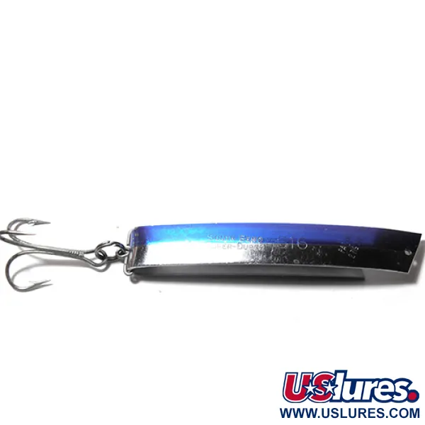 Vintage  Other Super Duper, 2/3oz Nickel / Blue fishing spoon #0068