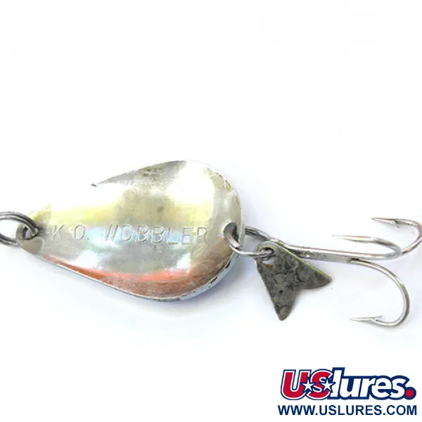 Vintage  Acme K.O. Wobbler, 1/2oz White / Blue fishing spoon #0077