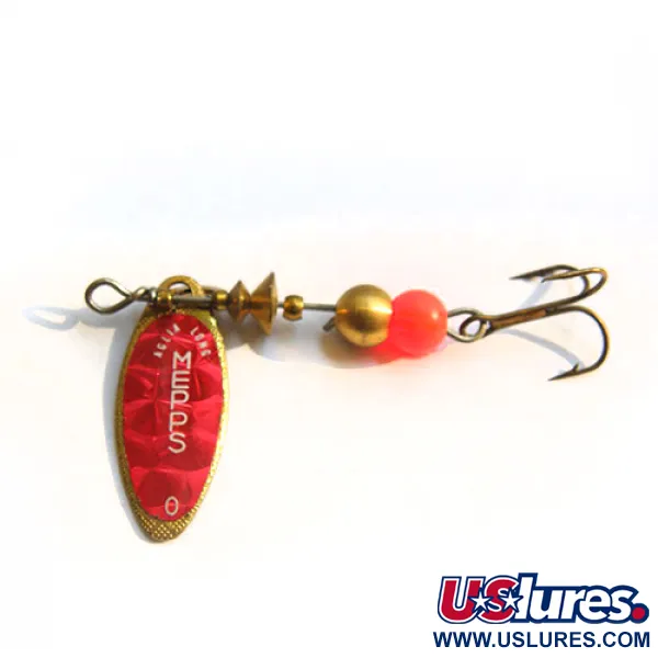 Vintage   Mepps Aglia Long 0, 3/32oz Red / Hologram spinning lure #0130