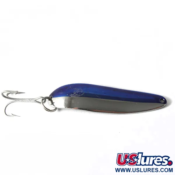 Vintage  Eppinger Dardevle Cop-E-Cat, 1/2oz Nickel / Blue fishing spoon #0170