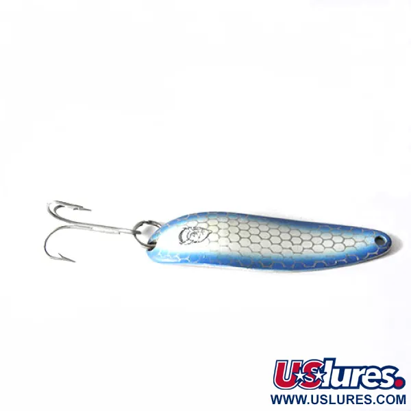 Vintage  Eppinger Dardevle Cop-E-Cat, 1/2oz Blue / White / Silver fishing spoon #0171