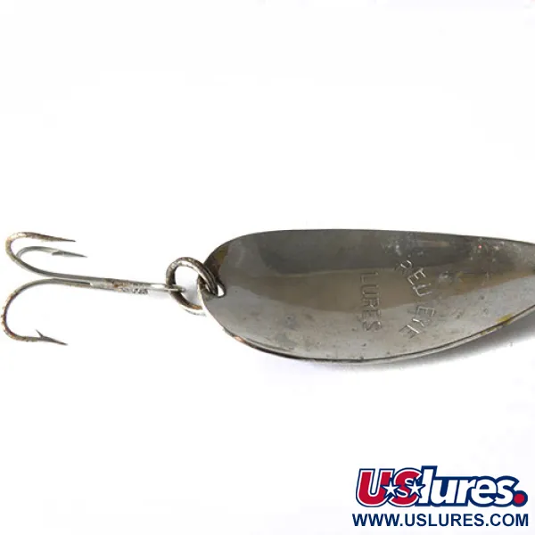 Vintage  Other RED EYE, 2/5oz Nickel / Blue fishing spoon #0174