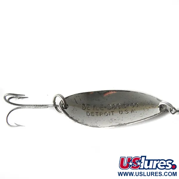 Vintage  Eppinger Dardevle Devle Dog, 2/5oz Nickel fishing spoon #0175