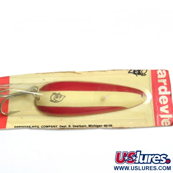   Dardevle Eppinger, 1oz Red / White fishing spoon #0178