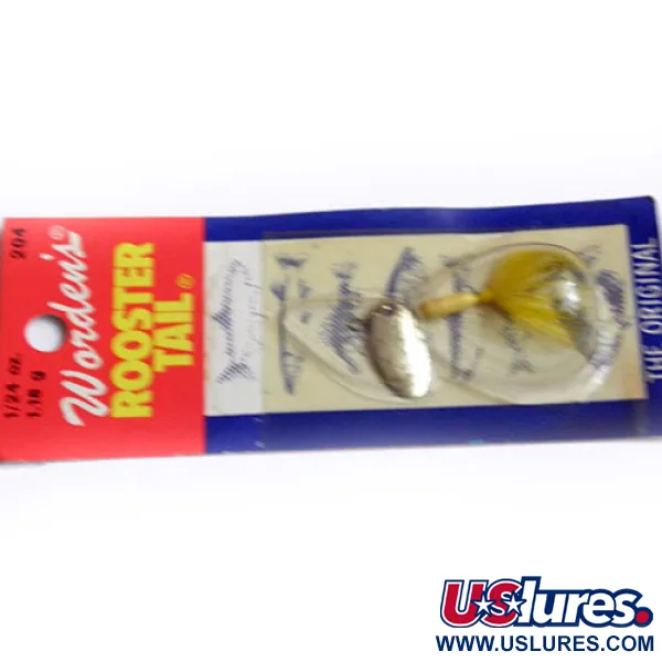  Yakima Bait Worden’s Original Rooster Tail, 3/64oz Yellow spinning lure #0182