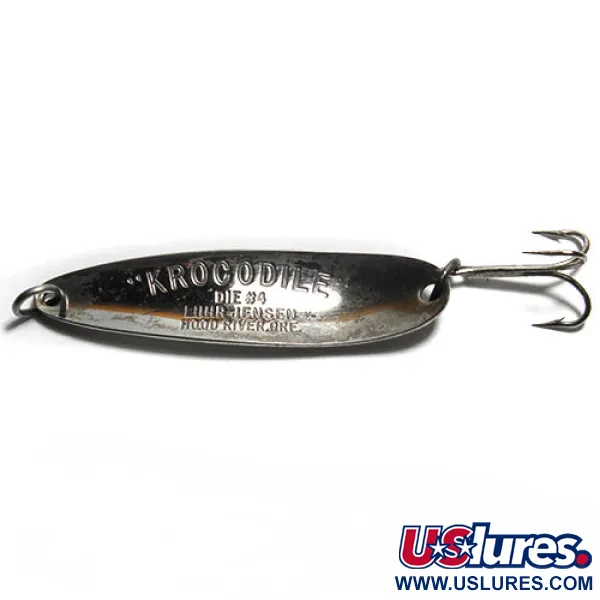 Vintage   Krocodile Luhr Jensen , 1/2oz Nickel fishing spoon #0184
