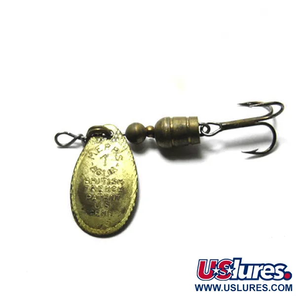 Vintage   Mepps Aglia 1, 1/8oz Brass spinning lure #0196