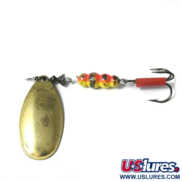 Vintage   Mepps Aglia 5, 1/2oz Brass spinning lure #0202